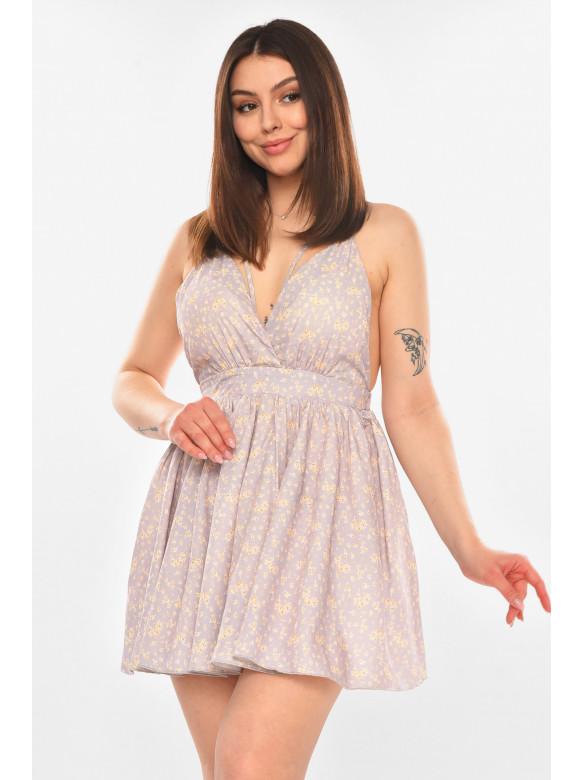 Сукня жіноча бузкового кольору з квітковим принтом 8081 210431C