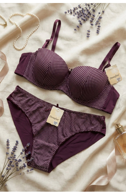 Комплект женский бордового цвета чашка В 5163 210432C