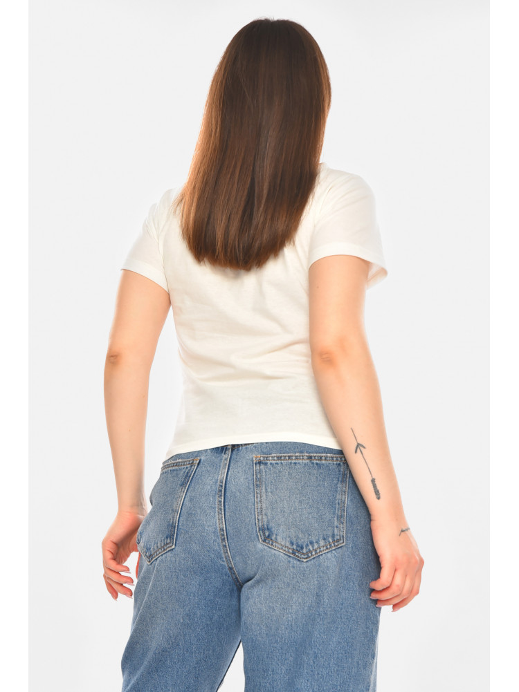 Футболка женская белого цвета с принтом 93128 210436C