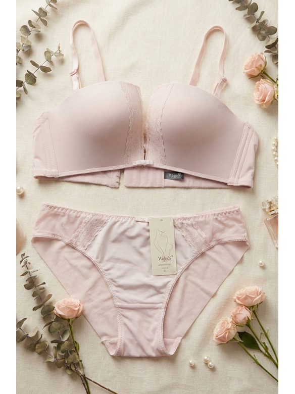 Комплект жіночий пудрового кольору чашка В 8201 210445C