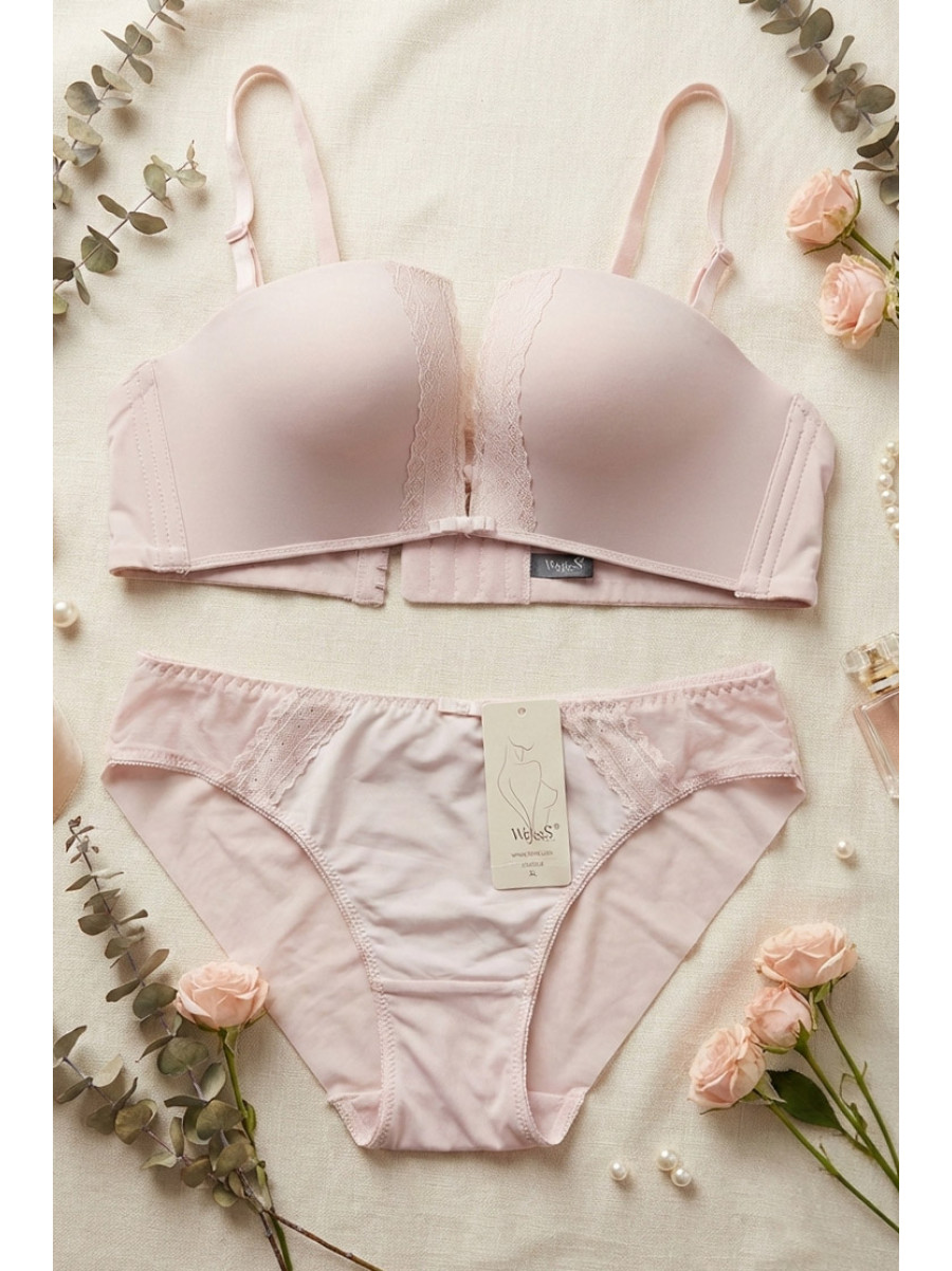 Комплект жіночий пудрового кольору чашка В 8201 210445C