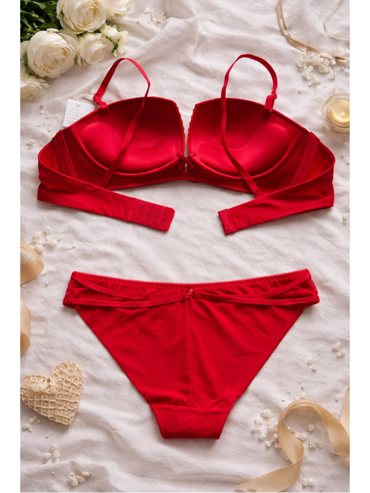 Комплект жіночий червоного кольору чашка В 8201 210446C