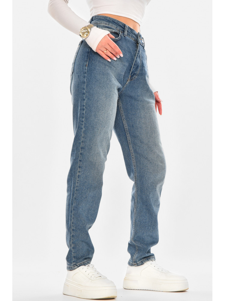 Джинси жіночі однотонні синього кольору 1096 210448C