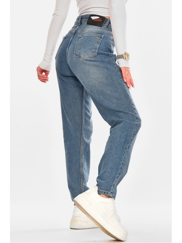 Джинси жіночі однотонні синього кольору 1096 210448C