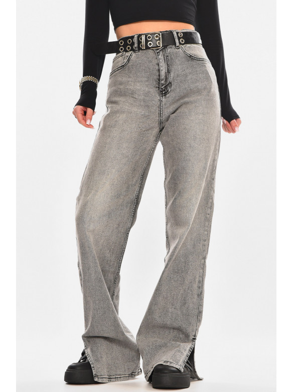 Джинси жіночі однотонні сірого кольору 00620 210450C