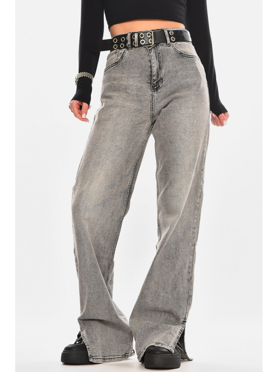 Джинси жіночі однотонні сірого кольору 00620 210450C