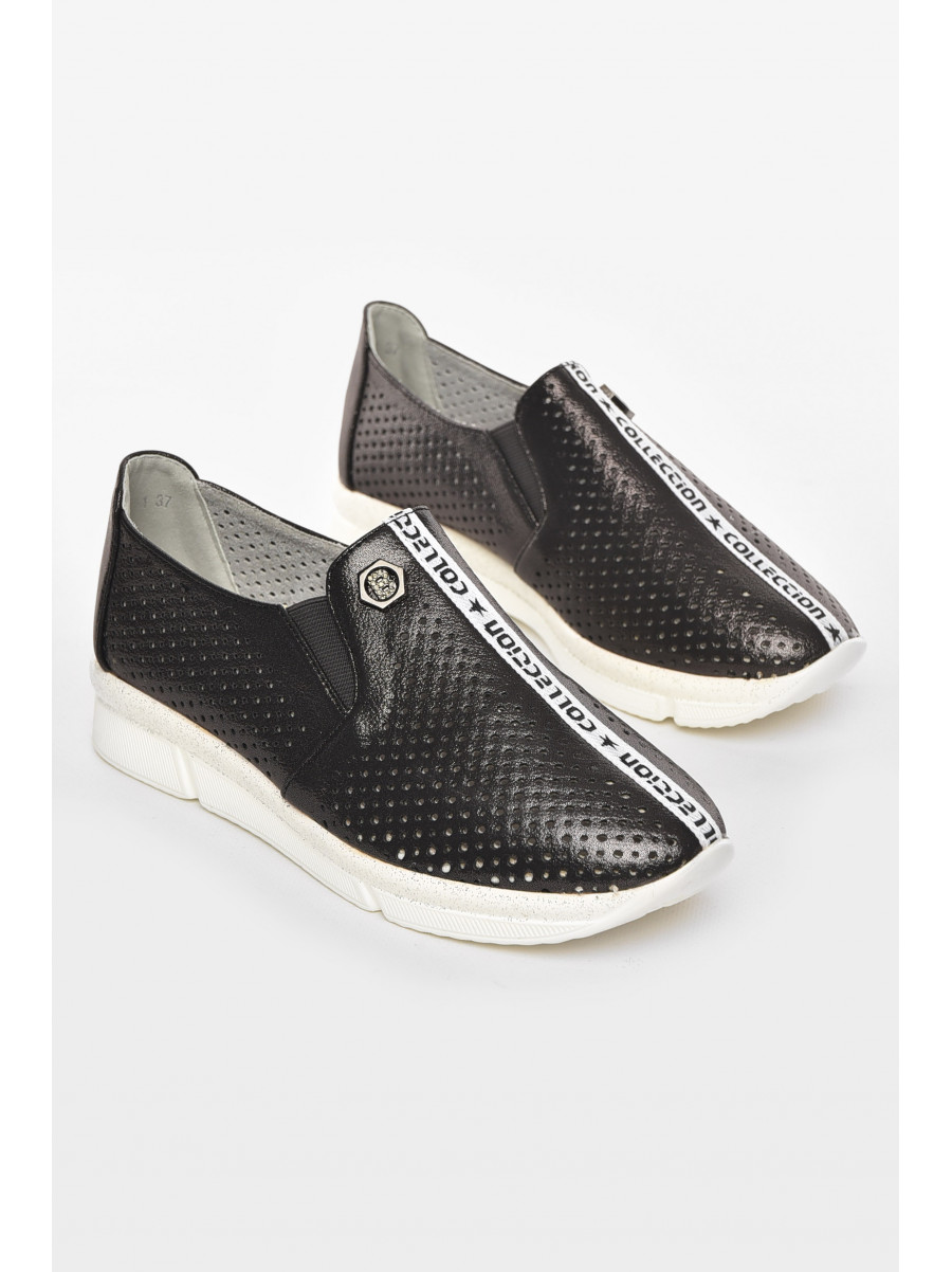 Туфли-лоферы детские для девочки черного цвета 211-1 210452C