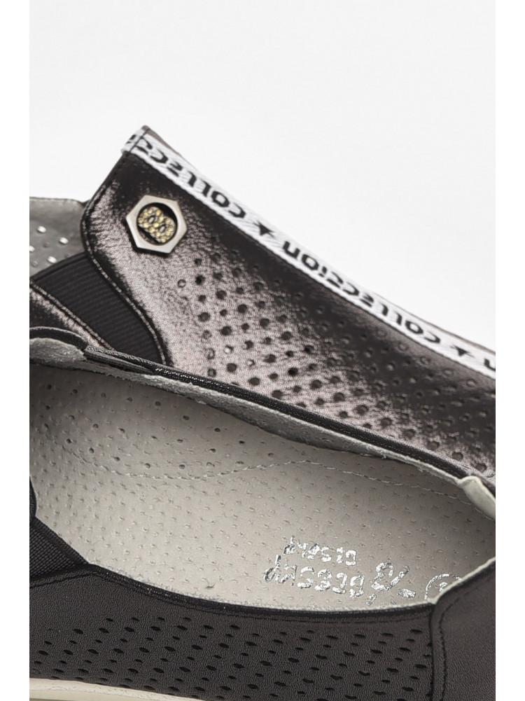 Туфли-лоферы детские для девочки черного цвета 211-1 210452C