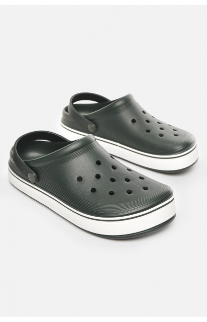 Кроксы мужские темно-зеленого цвета 523 210453C Кроксы мужские темно-зеленого цвета 523 210453C