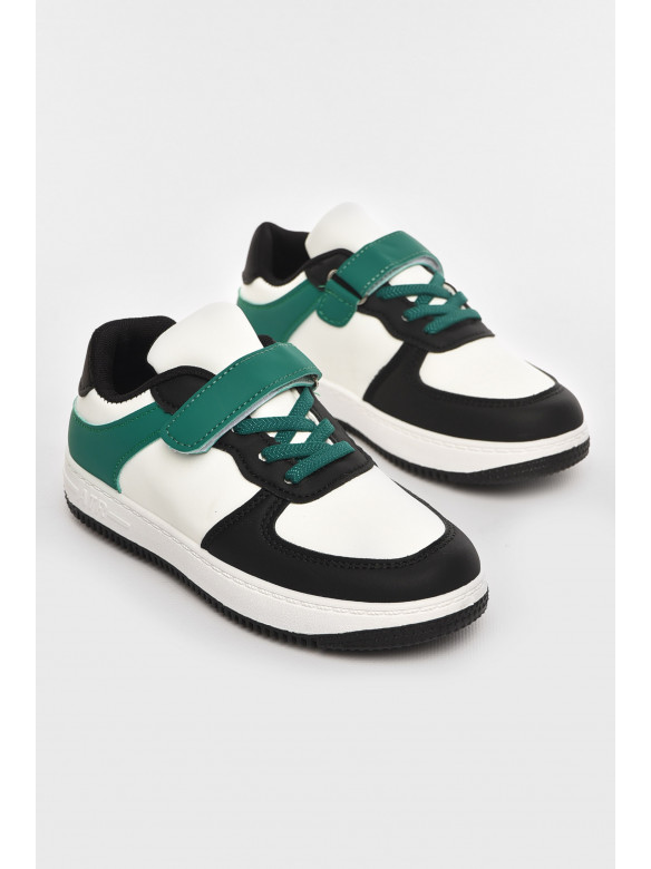 Кросівки дитячі біло-зеленого кольору 536-017 210456C