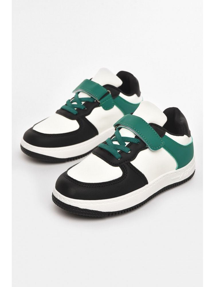 Кросівки дитячі біло-зеленого кольору 536-017 210456C