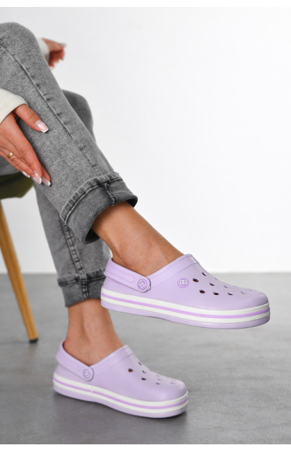 Кроксы женские сиреневого цвета 418 210457C Кроксы женские сиреневого цвета 418 210457C
