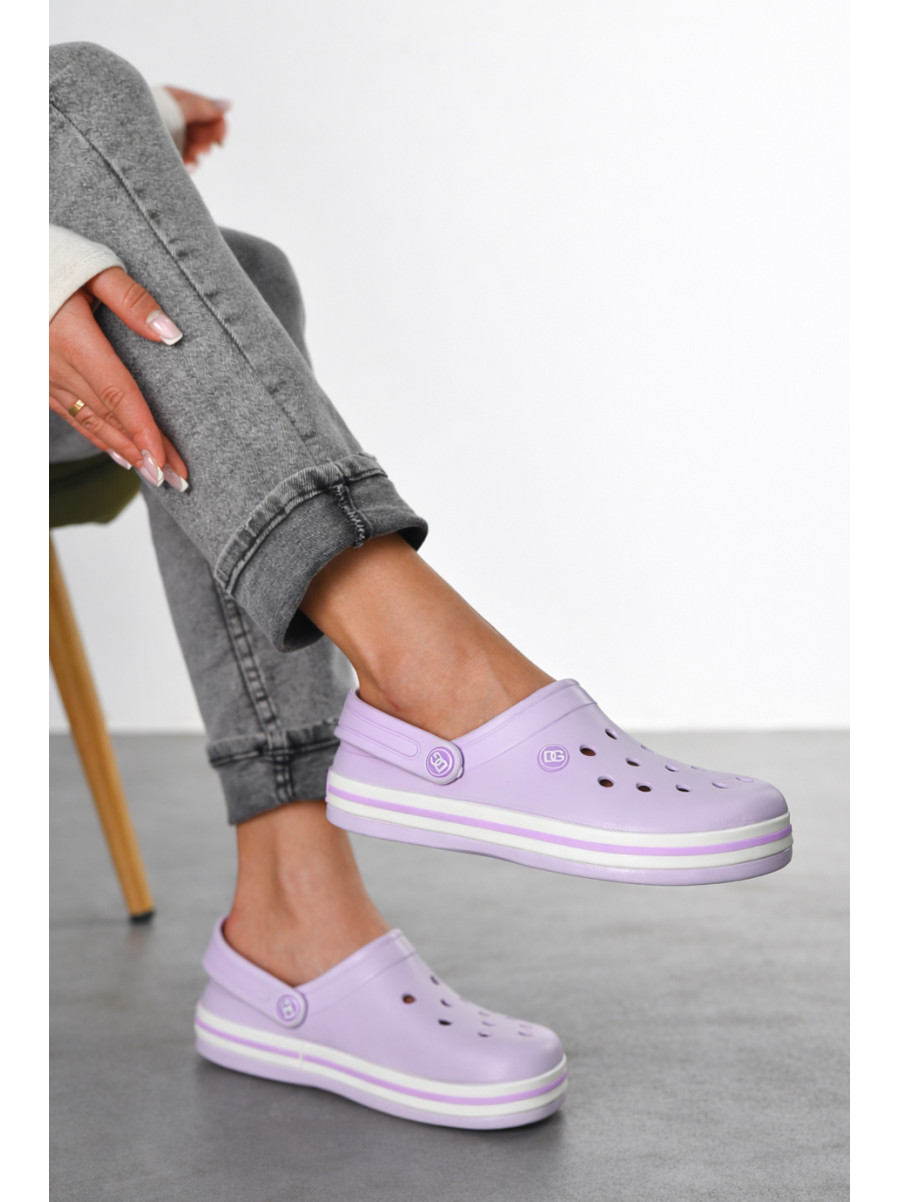 Крокси жіночі бузкового кольору 418 210457C