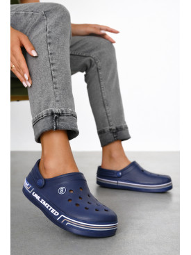 Кроксы женские темно-синего цвета 602 210459C Кроксы женские темно-синего цвета 602 210459C