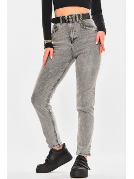 Джинси жіночі однотонні сірого кольору 00577 210463C Джинси жіночі однотонні сірого кольору 00577 210463C