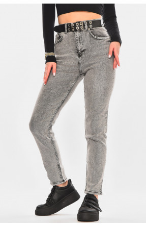 Джинси жіночі однотонні сірого кольору 00577 210463C