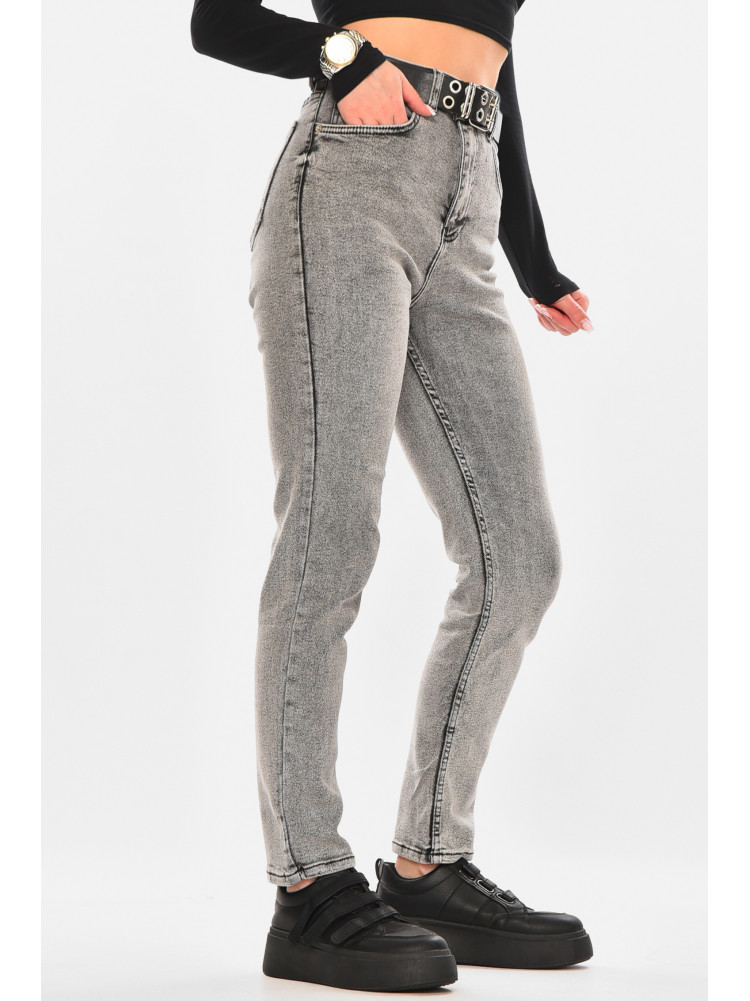Джинси жіночі однотонні сірого кольору 00577 210463C