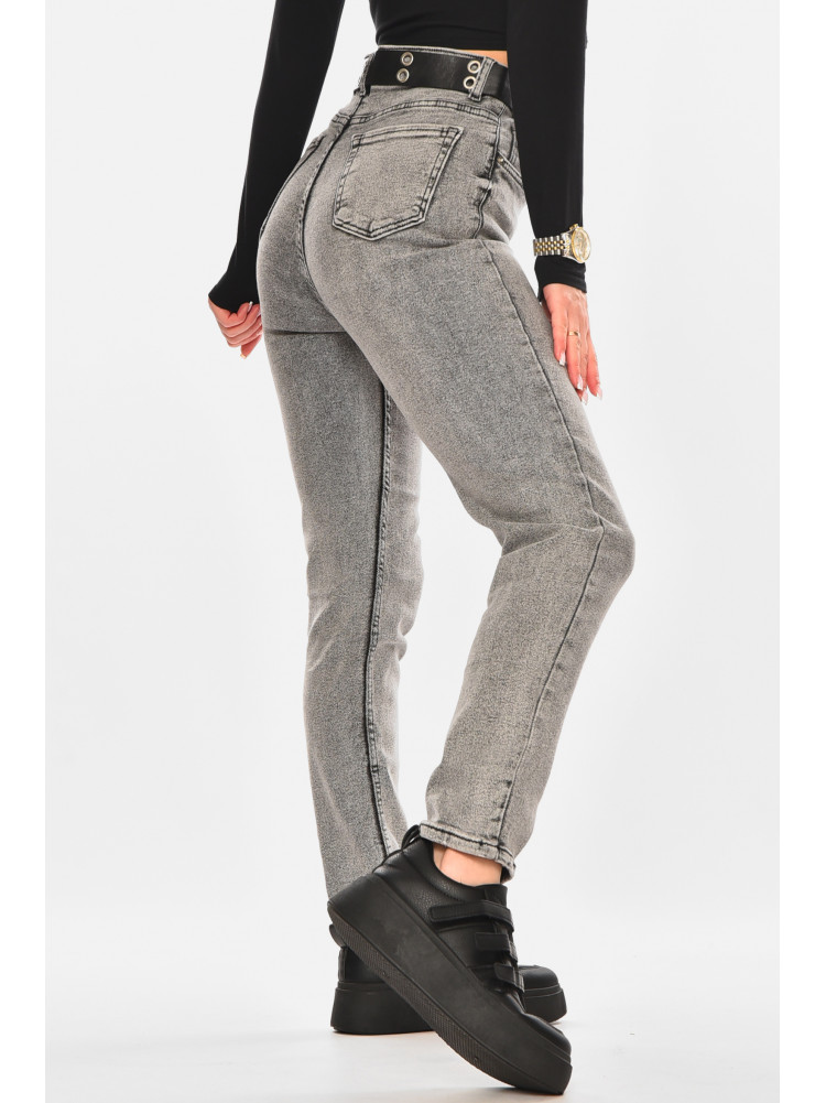 Джинси жіночі однотонні сірого кольору 00577 210463C
