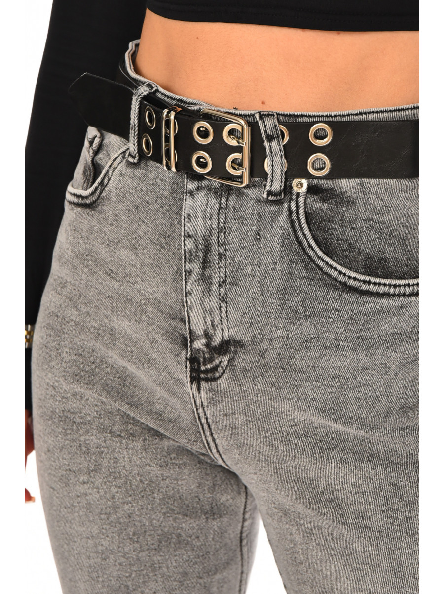 Джинси жіночі однотонні сірого кольору 00577 210463C