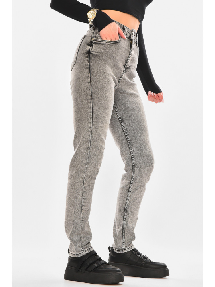 Джинси жіночі однотонні сірого кольору 00583 210468C