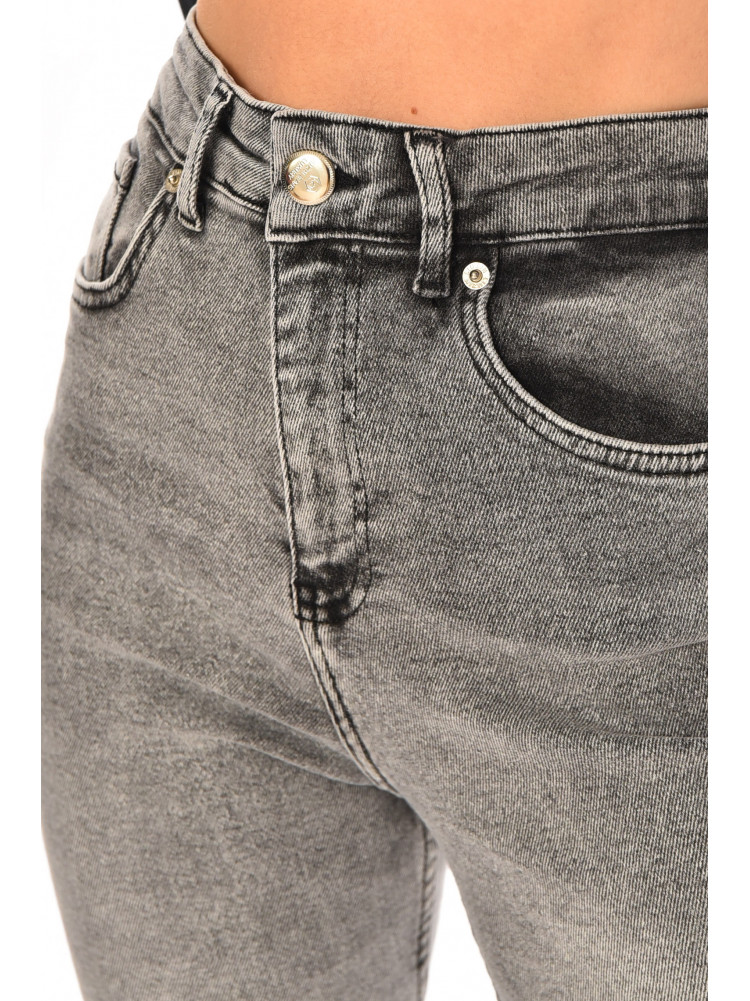 Джинси жіночі однотонні сірого кольору 00583 210468C