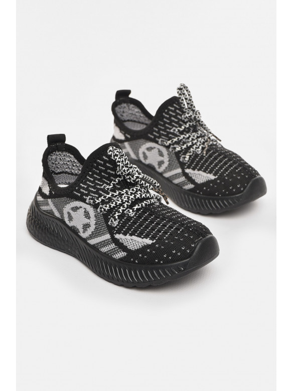 Кросівки дитячі текстильні чорного кольору 553-009 210469C