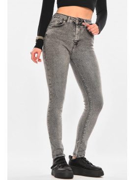 Джинси жіночі однотонні сірого кольору 00580 210470C