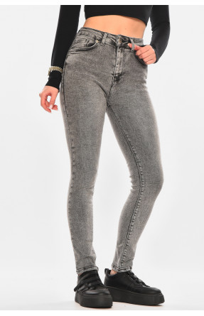 Джинси жіночі однотонні сірого кольору 00580 210470C
