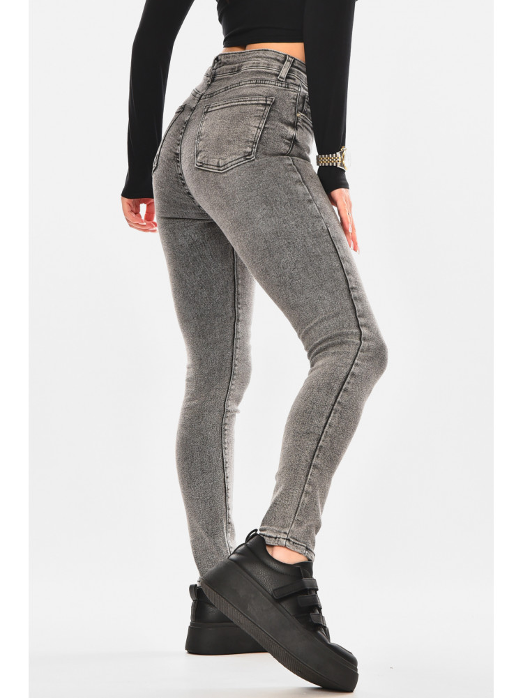 Джинси жіночі однотонні сірого кольору 00580 210470C