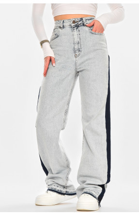 Джинси жіночі однотонні блакитного кольору 1048 210474C