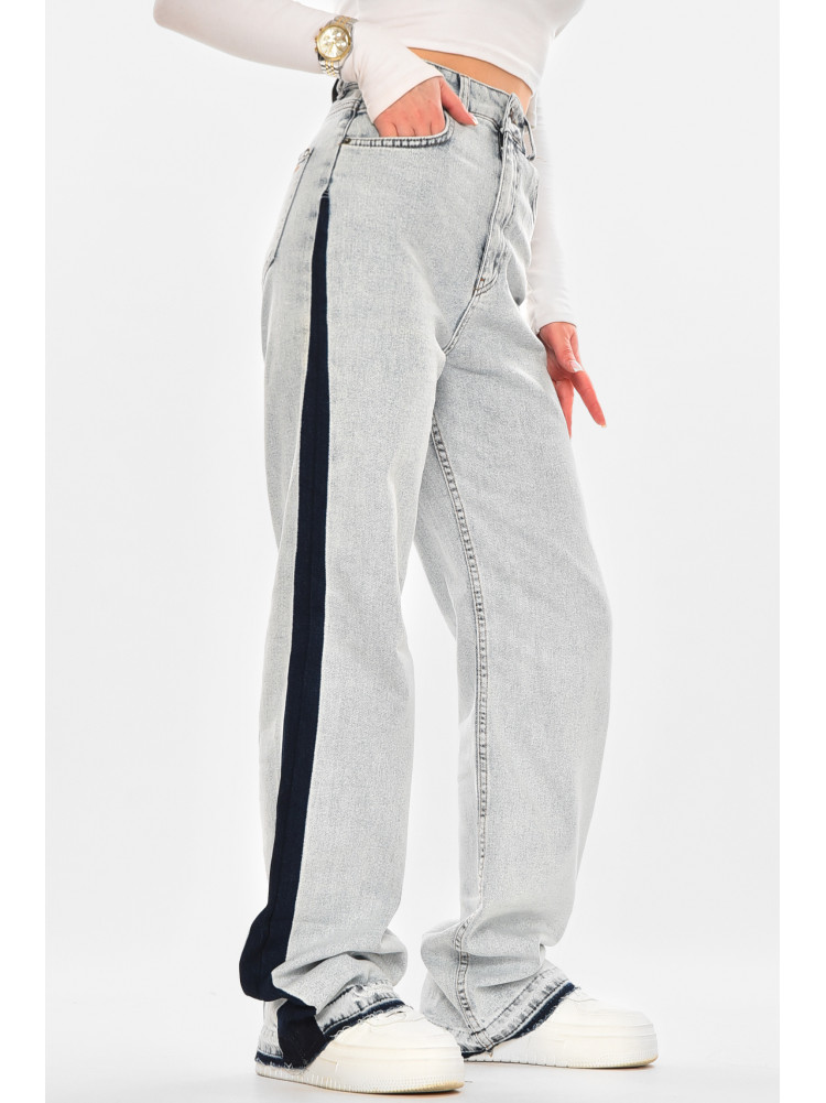 Джинси жіночі однотонні блакитного кольору 1048 210474C