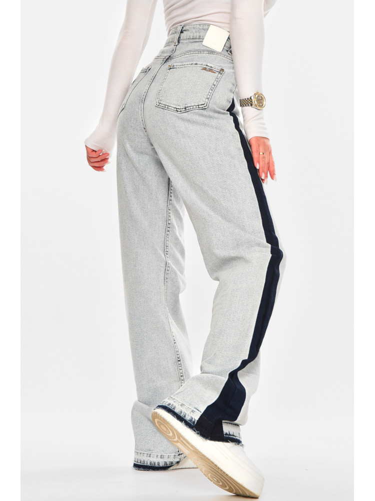 Джинси жіночі однотонні блакитного кольору 1048 210474C