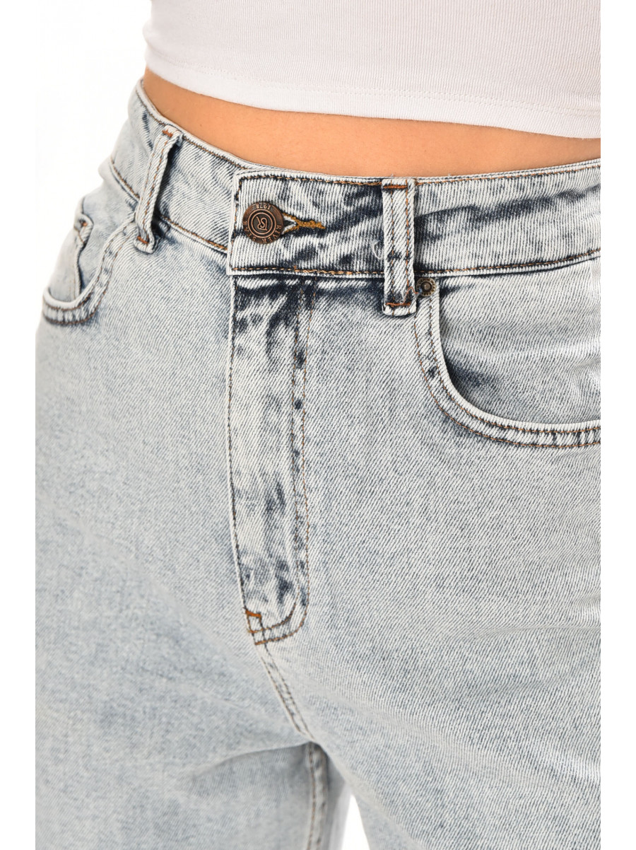 Джинси жіночі однотонні блакитного кольору 1048 210474C