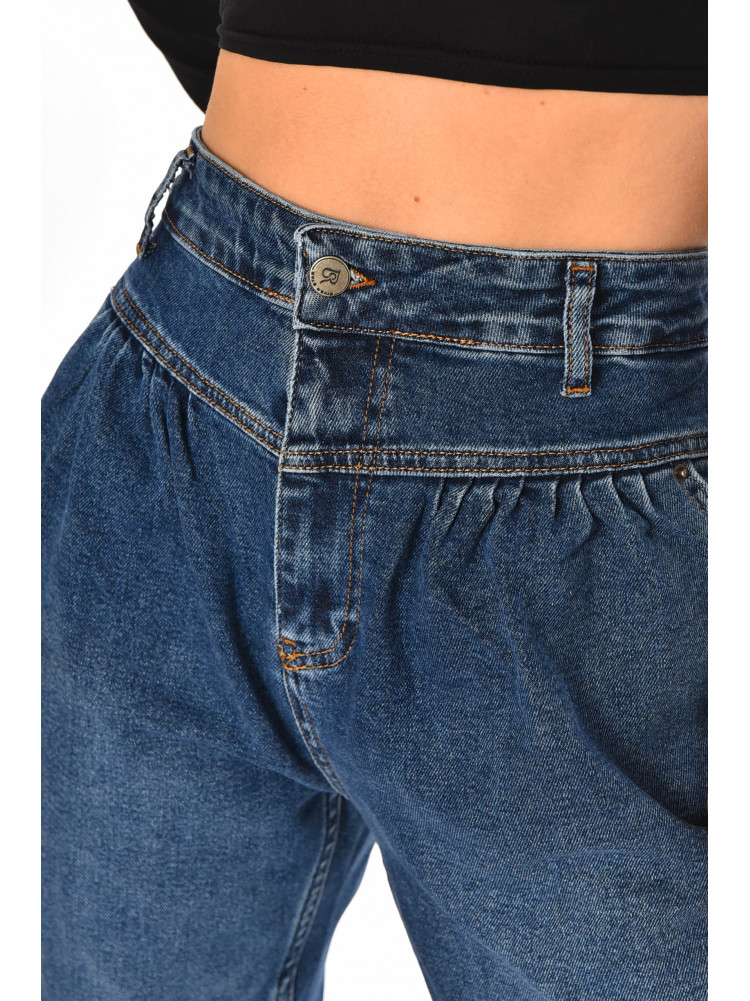 Джинси жіночі однотонні синього кольору 2571 210476C