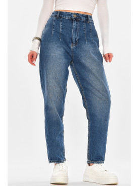 Джинси жіночі однотонні синього кольору 1040 210477C