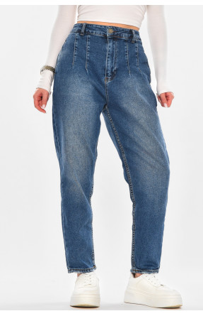 Джинси жіночі однотонні синього кольору 1040 210477C