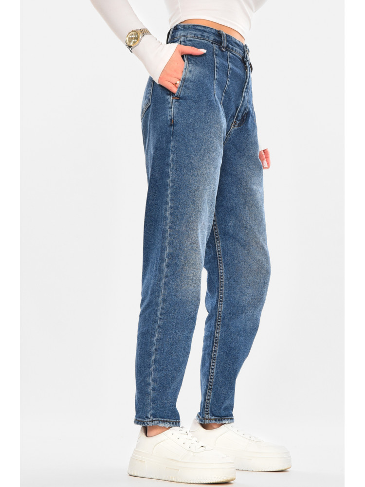 Джинси жіночі однотонні синього кольору 1040 210477C