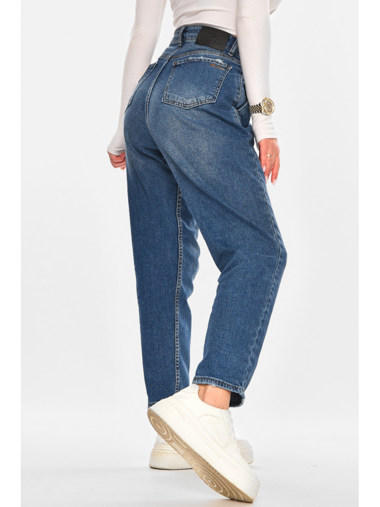 Джинси жіночі однотонні синього кольору 1040 210477C