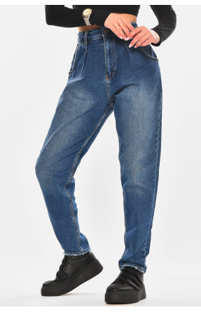 Джинси жіночі однотонні синього кольору 1037 210478C