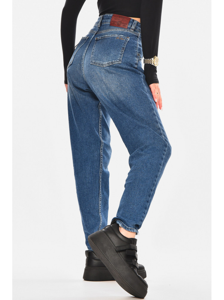 Джинси жіночі однотонні синього кольору 1037 210478C