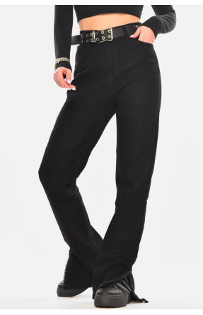 Джинси жіночі однотонні чорного кольору 00656 210480C