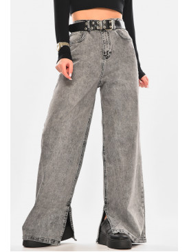 Джинси жіночі однотонні сірого кольору 00225 210481C
