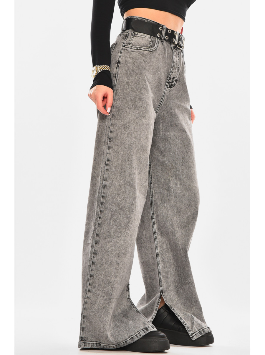 Джинси жіночі однотонні сірого кольору 00225 210481C