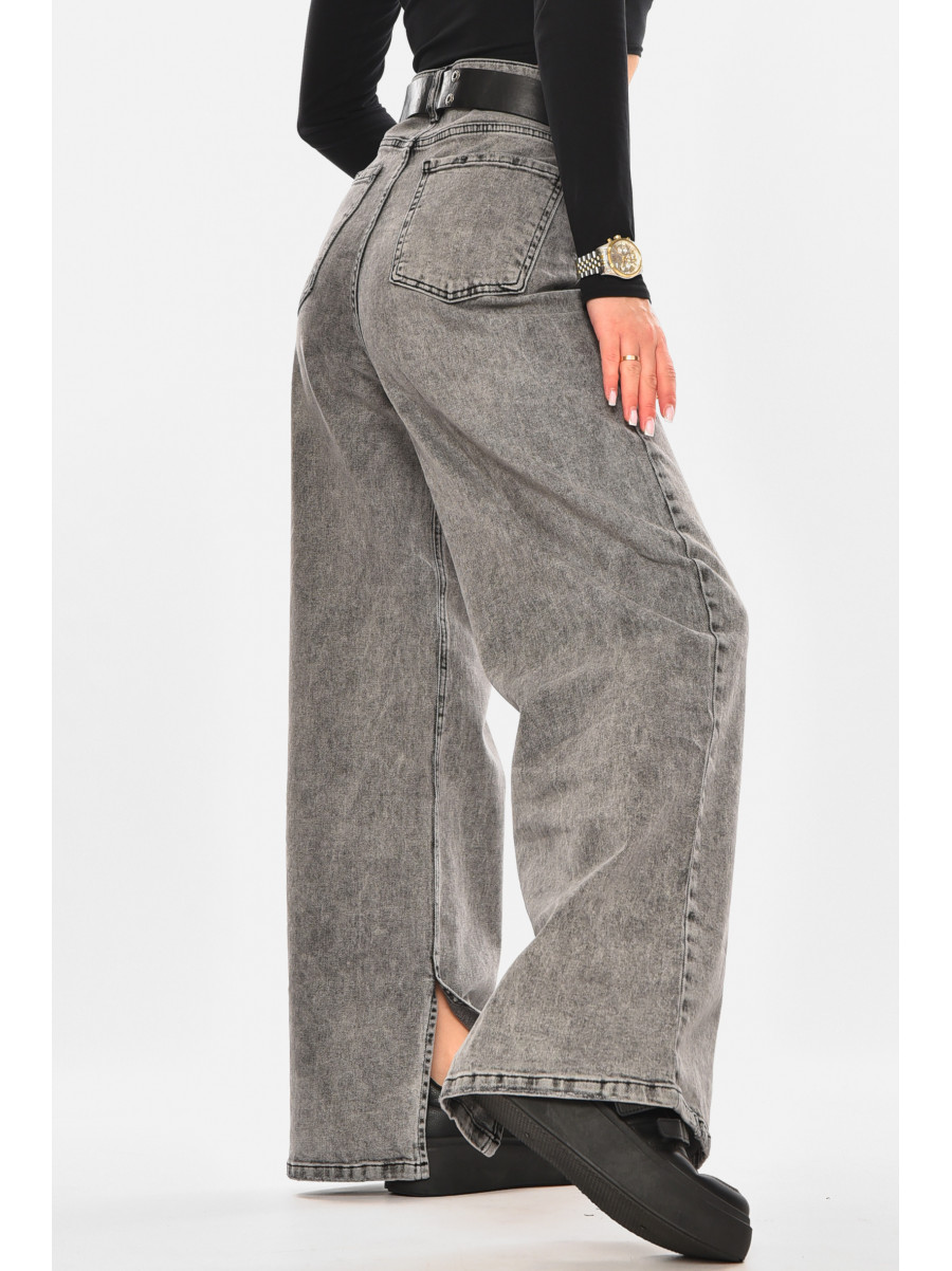 Джинси жіночі однотонні сірого кольору 00225 210481C