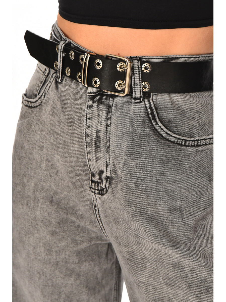 Джинси жіночі однотонні сірого кольору 00225 210481C