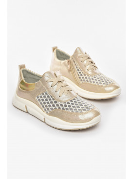 Кроссовки детские летние для девочки золотистого цвета 9620-4 210483C