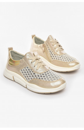 Кроссовки детские летние для девочки золотистого цвета 9620-4 210483C