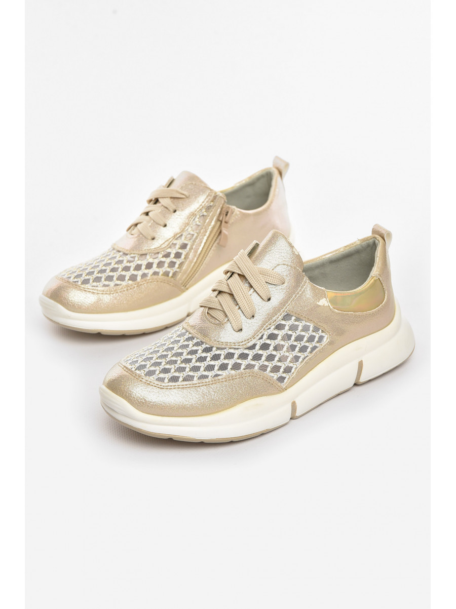 Кроссовки детские летние для девочки золотистого цвета 9620-4 210483C