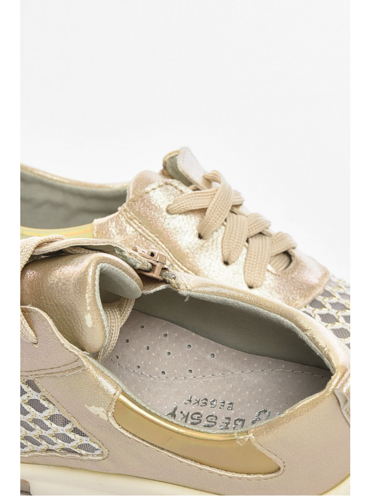 Кроссовки детские летние для девочки золотистого цвета 9620-4 210483C