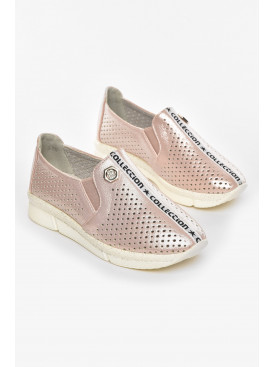Туфли-лоферы детские для девочки пудрового цвета 211-3 210484C